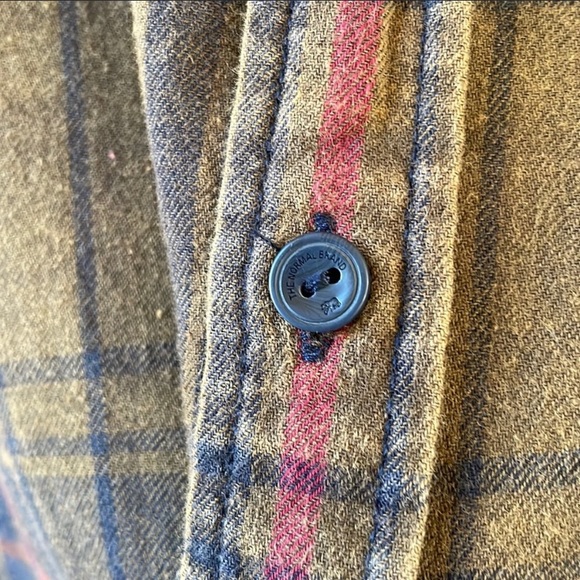 The Normal Brand Olive Green Plaid Button Up Shirt - Picture 4 of 11